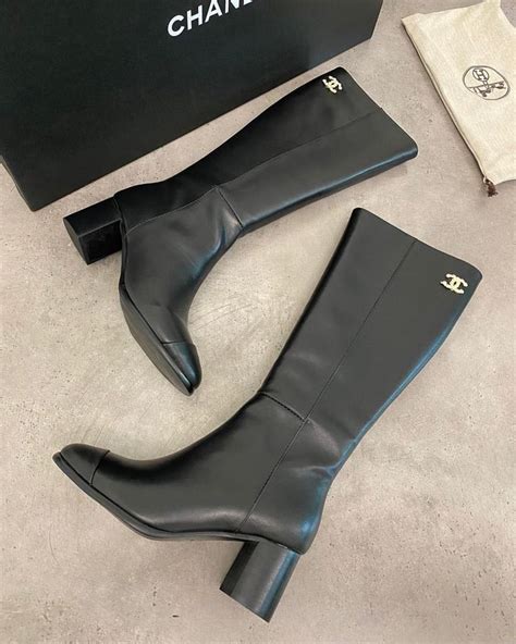 chanel boots vintage|Chanel high heel boots.